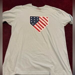 Baseballism flag baseball plate red white blue USA men’s XL